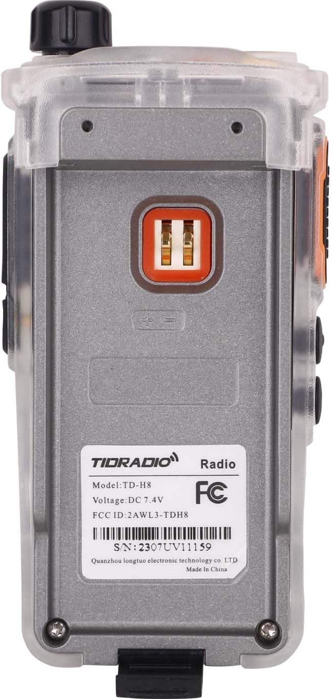 TIDRADIO TD-H8 – Radio jamón de alta potencia de 10 W programable, radio bidireccional de banda dual de largo alcance con batería grande de 2500 mAh