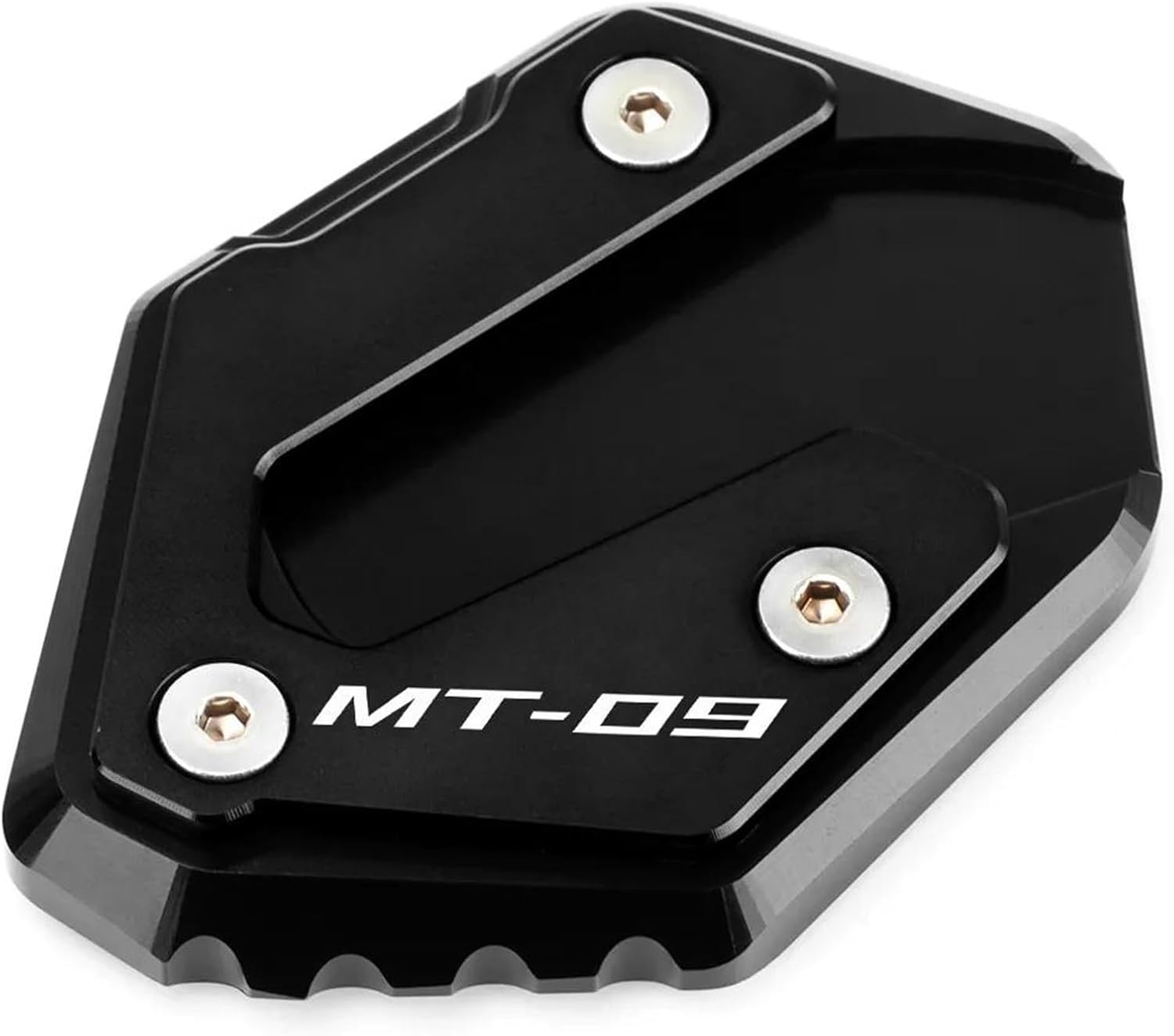 Motorcycle Kickstand Foot Side Stand Extension Pad Support Plate Enlarge for Yamaha MT09 MT-09 FJ09 Tracer 9 XSR900 2014-2022 (Size  MT09 – Black)