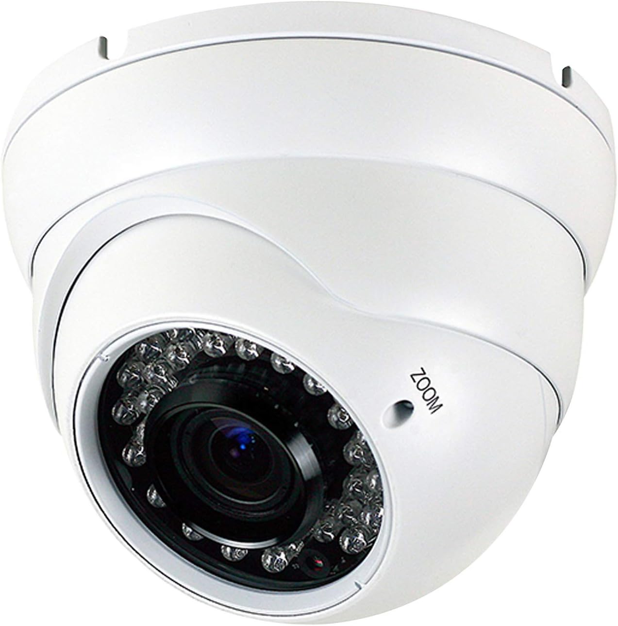 Cámara CCTV analógica HD 1080P 4 en 1 (TVIAHDCVICVBS) Cámara de seguridad al aire libre, 0.110 in-0.472 in Manual FocusZoom Varifocal Lente, carcasa