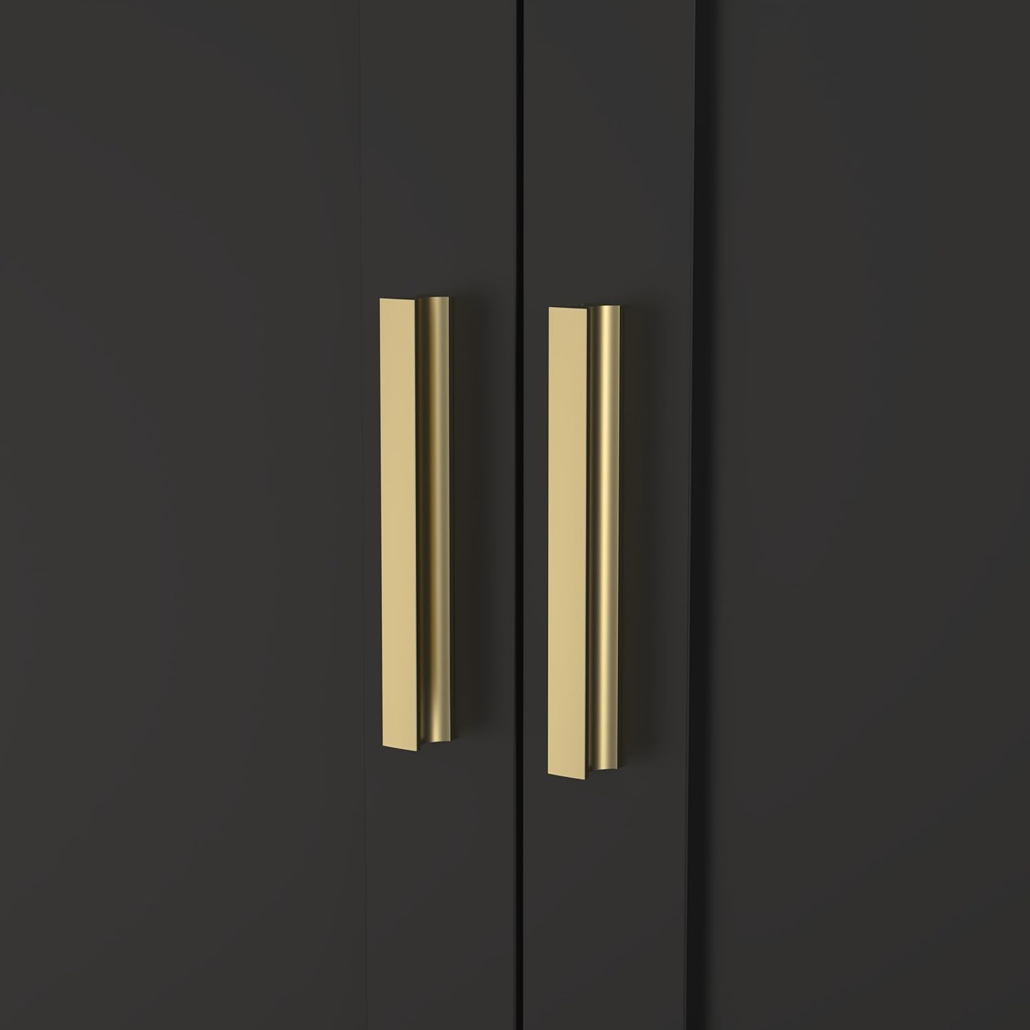 Aparador de buffet de metal negro de 32 pulgadas con dos puertas y gran espacio de almacenamiento y estante ajustable para sala de estar y comedor