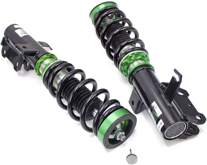 Rev9 R9-HS2-100 Hyper-Street II Kit de bajada de suspensión de coilover, amortiguador monotubo con ajuste de rebote de 32 clics, longitud completa