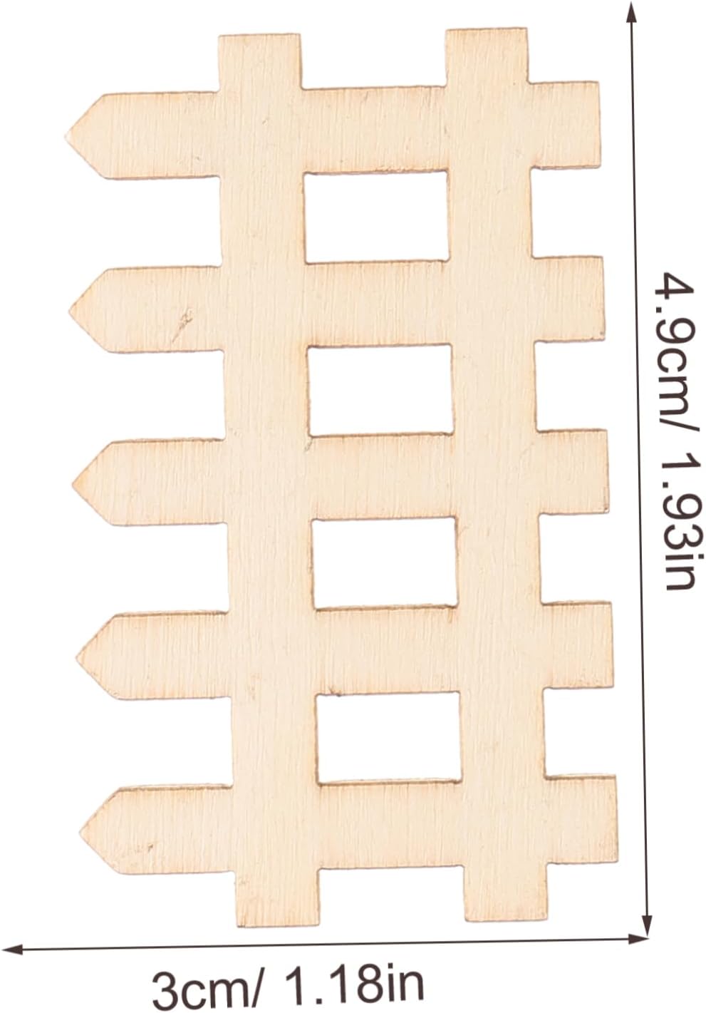 Uonlytech 100 piezas de mini valla de decoración para el hogar, mini valla de piquete de madera en miniatura, mini valla de madera para el hogar,