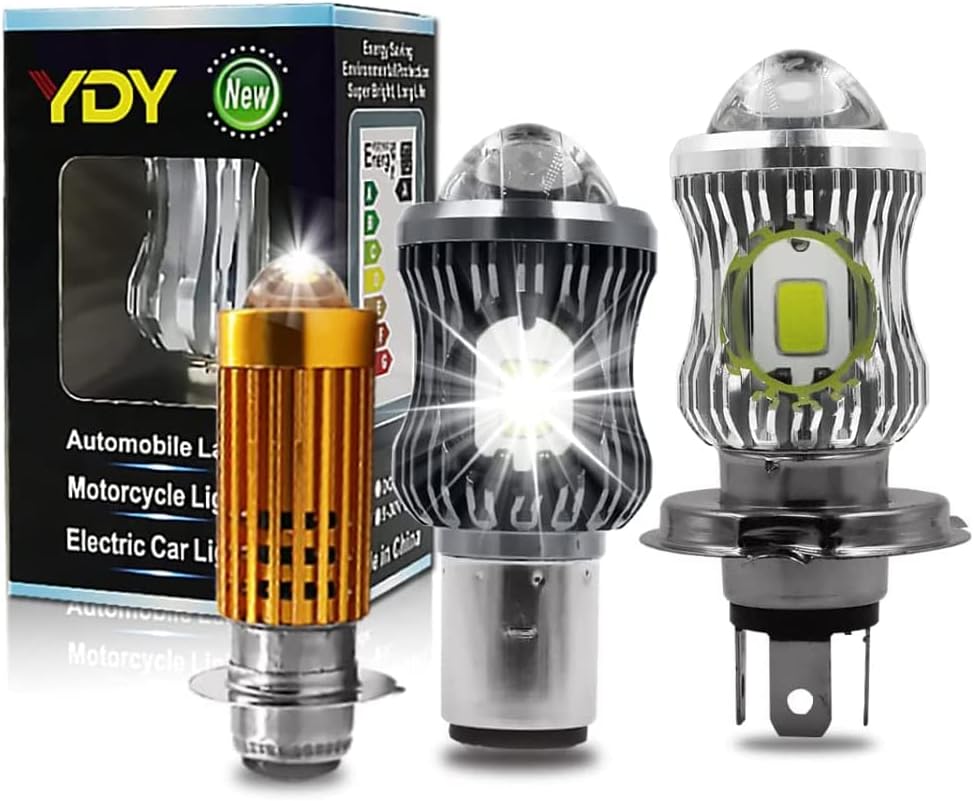 YSY 1 unids 10000Lm H4 LED Moto HB2 9003 HS1 Bombillas LED para faros delanteros de motocicleta, lente CSP blanco amarillo Hi Lo lámpara Accesorios