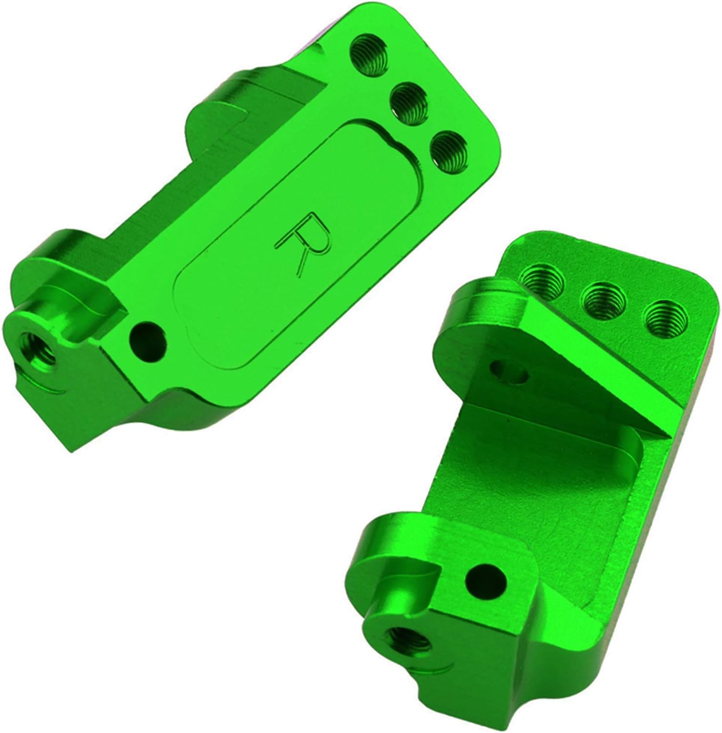 HobbyPark Bloques de ruedas de aleación de aluminio para RC 110 Traxxas 2WD Slash, Stampede, Rustler, Nitro Slash, reemplaza la parte 3632 (verde)