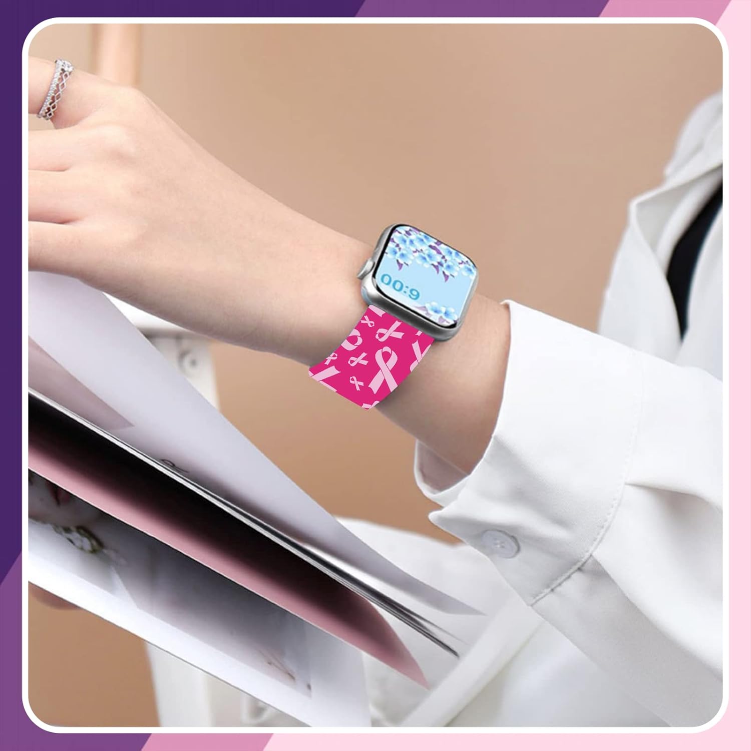 Compatible con Apple Watch Band de 1.496 pulgadas, 1.575 pulgadas, 1.654 pulgadas, 1.732 pulgadas, 1.732 pulgadas, Halloween, día de San Valentín,