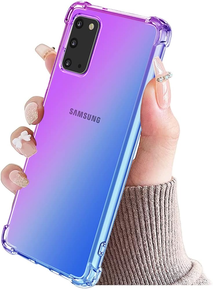 KOARWVC Funda para Galaxy S20 5G, Samsung S20 SM-G981U, funda transparente degradado, delgada, antiarañazos, TPU, a prueba de golpes, funda