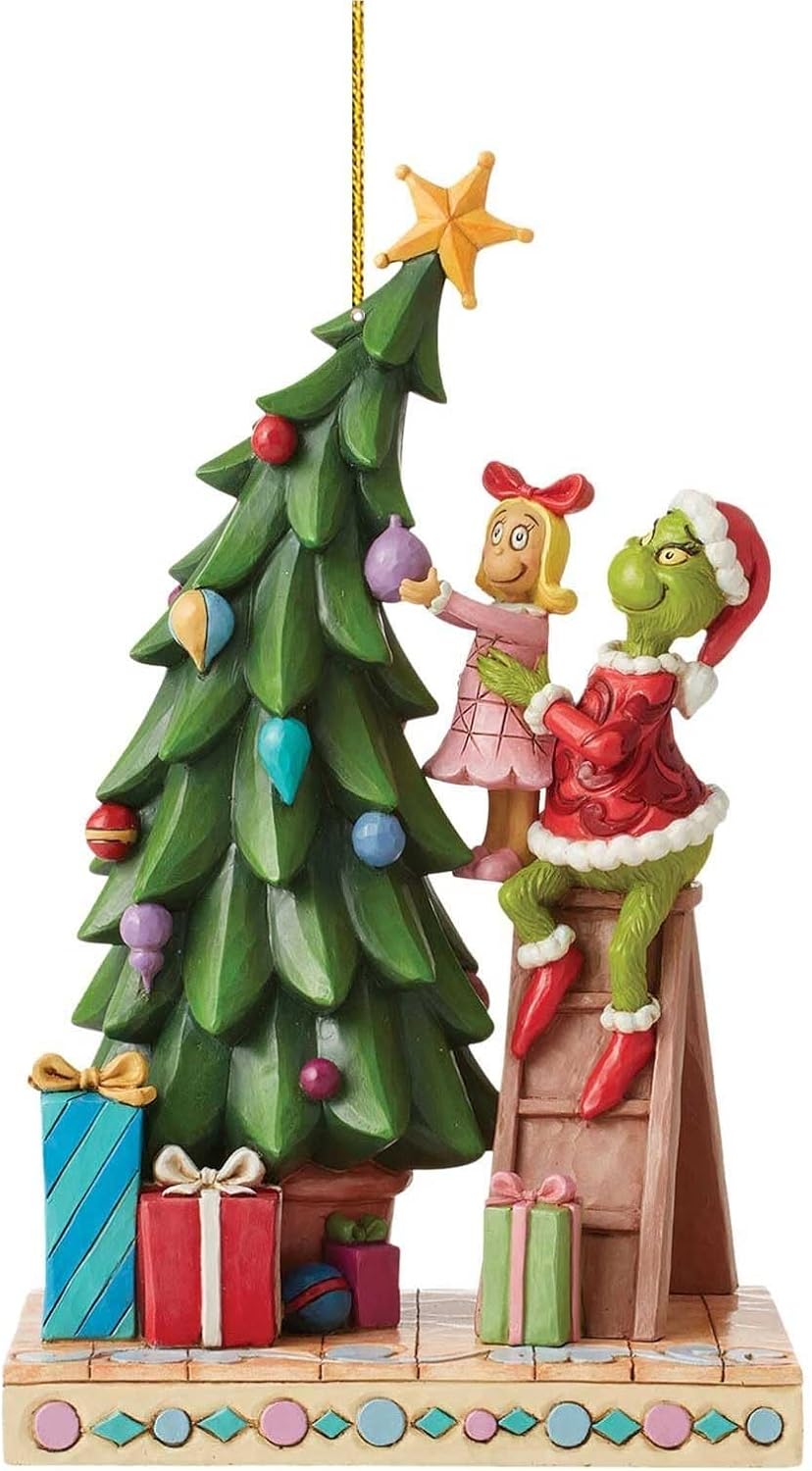 Adorno colgante clásico de dibujos animados de invernadero, colgante de acrílico de robo, divertido adorno colgante de árbol de Navidad para el