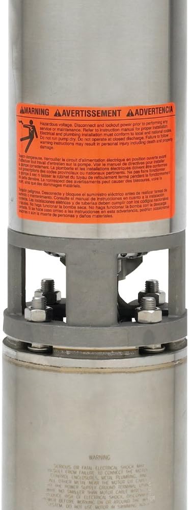 Goulds Bomba sumergible para pozo de agua 5GS05412C, 5 GPM,  HP, 12 etapas, 3 cables, caja de control de 230 V incluida.
