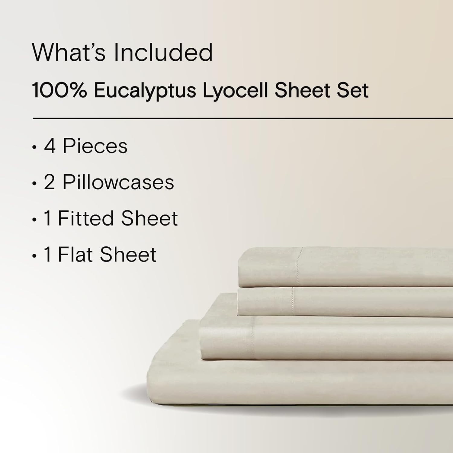 Sijo Juego de sábanas prémium 100% Lyocell de bambú, 3 o 4 piezas, 2 fundas de almohada, 1 sábana bajera ajustable y 1 sábana encimera opcional