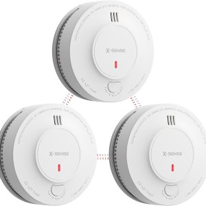 X-Sense Detector de humo interconectado inalámbrico de baterÃa de 10 años con rango de transmisión de más de 820 pies, SD19-W, paquete de 3 X-Sense Detector de humo interconectado inalámbrico de baterÃa de 10 años con rango de transmisión de más de 820 pies, SD19-W, paquete de 3