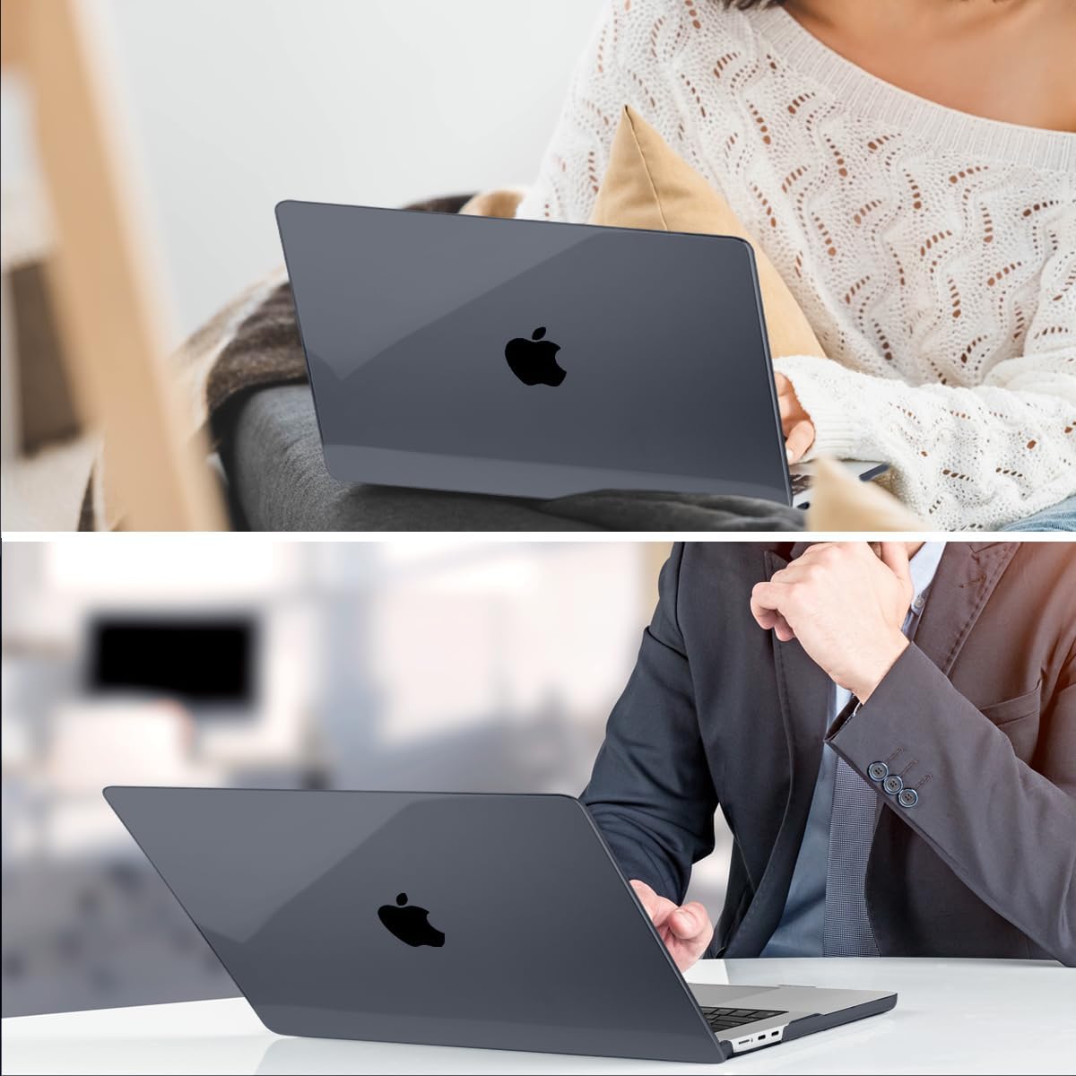 Compatible con MacBook Air 15 pulgadas 2024 2023 Release M3 A3114 M2 A2941, carcasa rígida y cubierta de teclado, protector de pantalla y adaptador