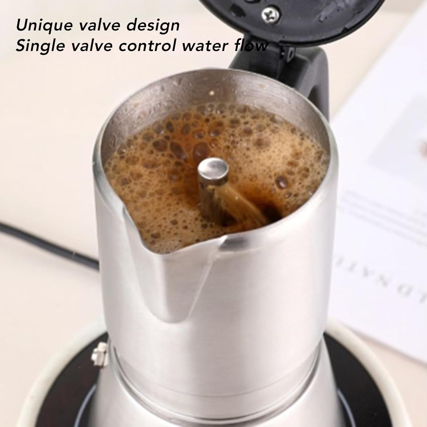 Dpofirs Cafetera clásica de café y café expreso, estilo italiano, 12 tazas de expreso, cafetera moka italiana y cubana de acero inoxidable para el