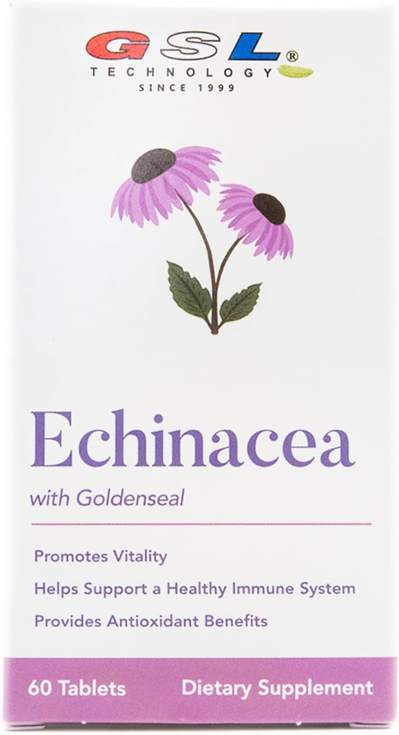 Equinácea con sello de oro  200 mg de extracto de equinácea estandarizado al 4% de equinacósidos  Apoya un sistema inmunológico saludable  Fabricado