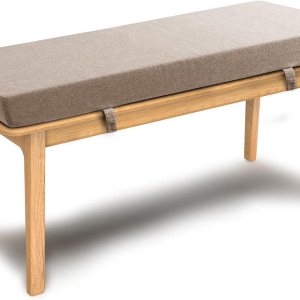 ROFIEJOX Cojín de banco de 48 pulgadas, tela de lino sintético, muebles de asiento largo para interiores y exteriores, espuma de alta densidad, ROFIEJOX Cojín de banco de 48 pulgadas, tela de lino sintético, muebles de asiento largo para interiores y exteriores, espuma de alta densidad,