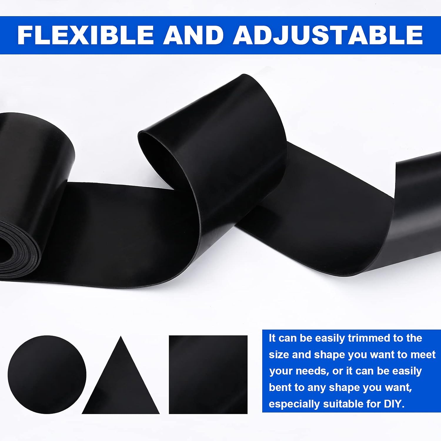 Tiras de goma de neopreno, rollos de goma sólida para juntas de material de bricolaje, soportes, nivelación, sellado, parachoques, protección,