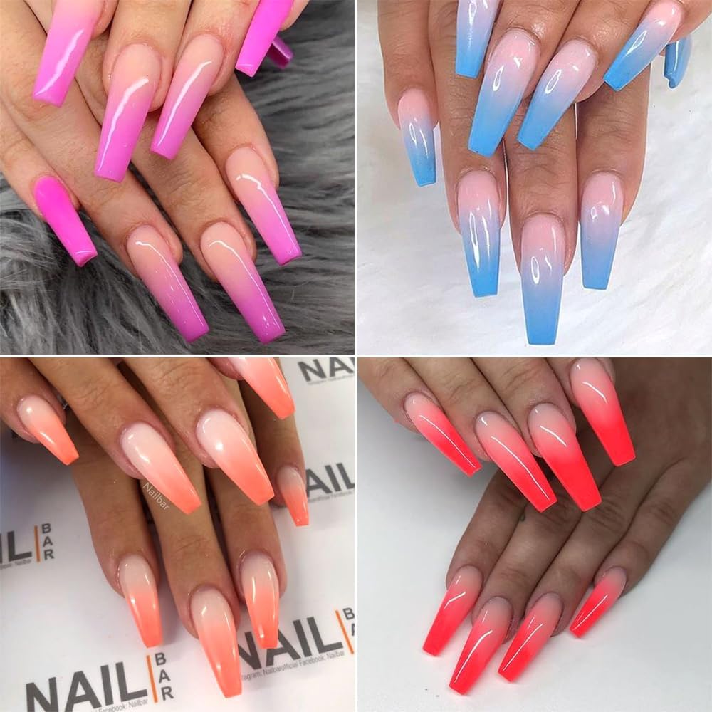 Juego de polvo de uñas de fósforo de neón sólido, 10 colores, pigmento iridiscente fluorescente iridiscente, kit de polvo con purpurina para esmalte