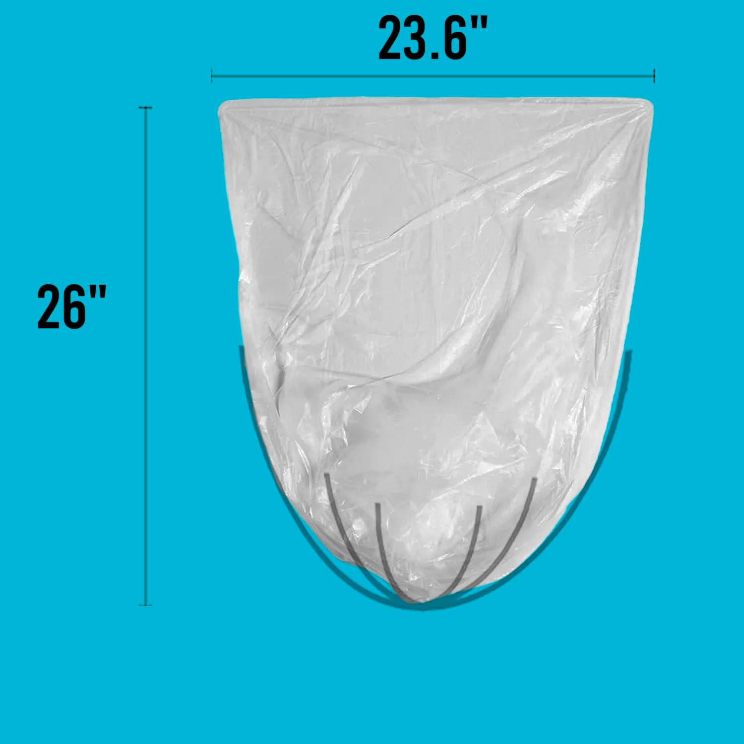 Bolsas de basura de 8 a 10 galones, 300 unidades a granel, bolsas de reciclaje de plástico transparente, bolsas de basura multiusos para negocios,
