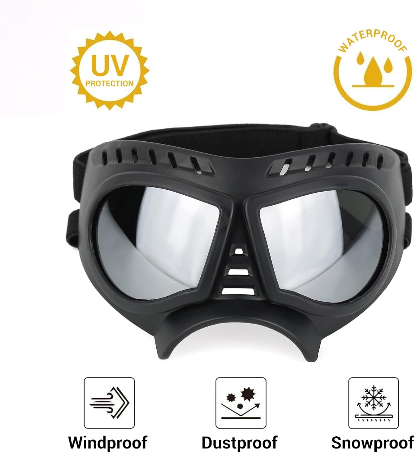 PETLESO Gafas de sol para perros de raza media, lentes de sol para perros medianos y cachorros, protección UV, para conducir perros, senderismo,