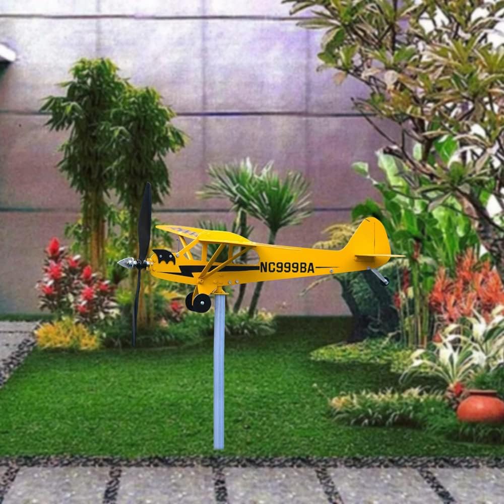 Piper J3 Cub – Molino de viento para avión, veleta meteorológica de avión, instrumento de medición de viento, veleta de metal para el clima, regalo