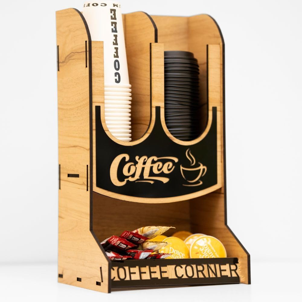 2B1G UNLIMITED Organizador de almacenamiento de café y tazas y accesorios para cápsulas de café, cesta de almacenamiento, organizador de accesorios