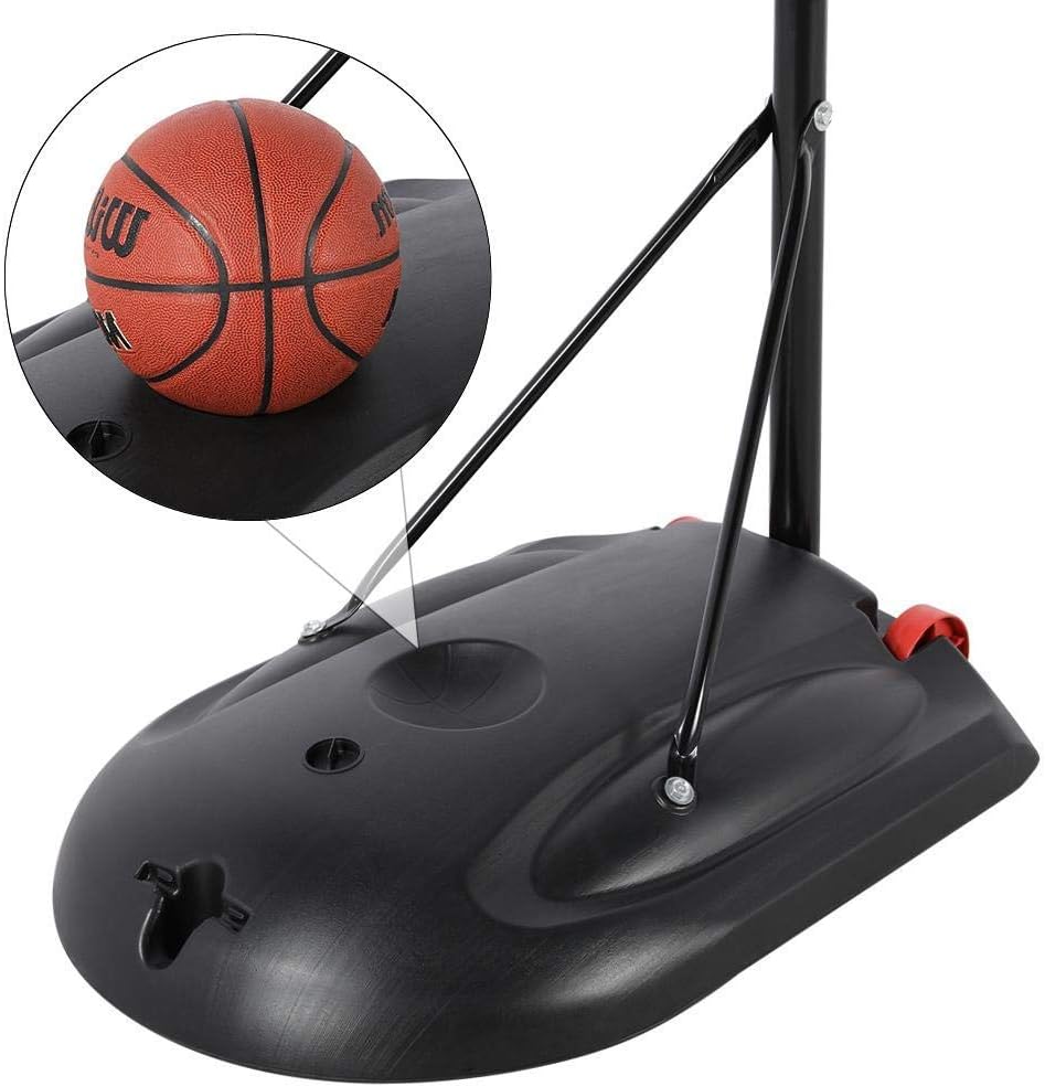 Topeakmart Aros y porterías de baloncesto portátiles de 7 a 9 pies con sistema de aro de baloncesto extraíble para jóvenes, para exteriores, juego