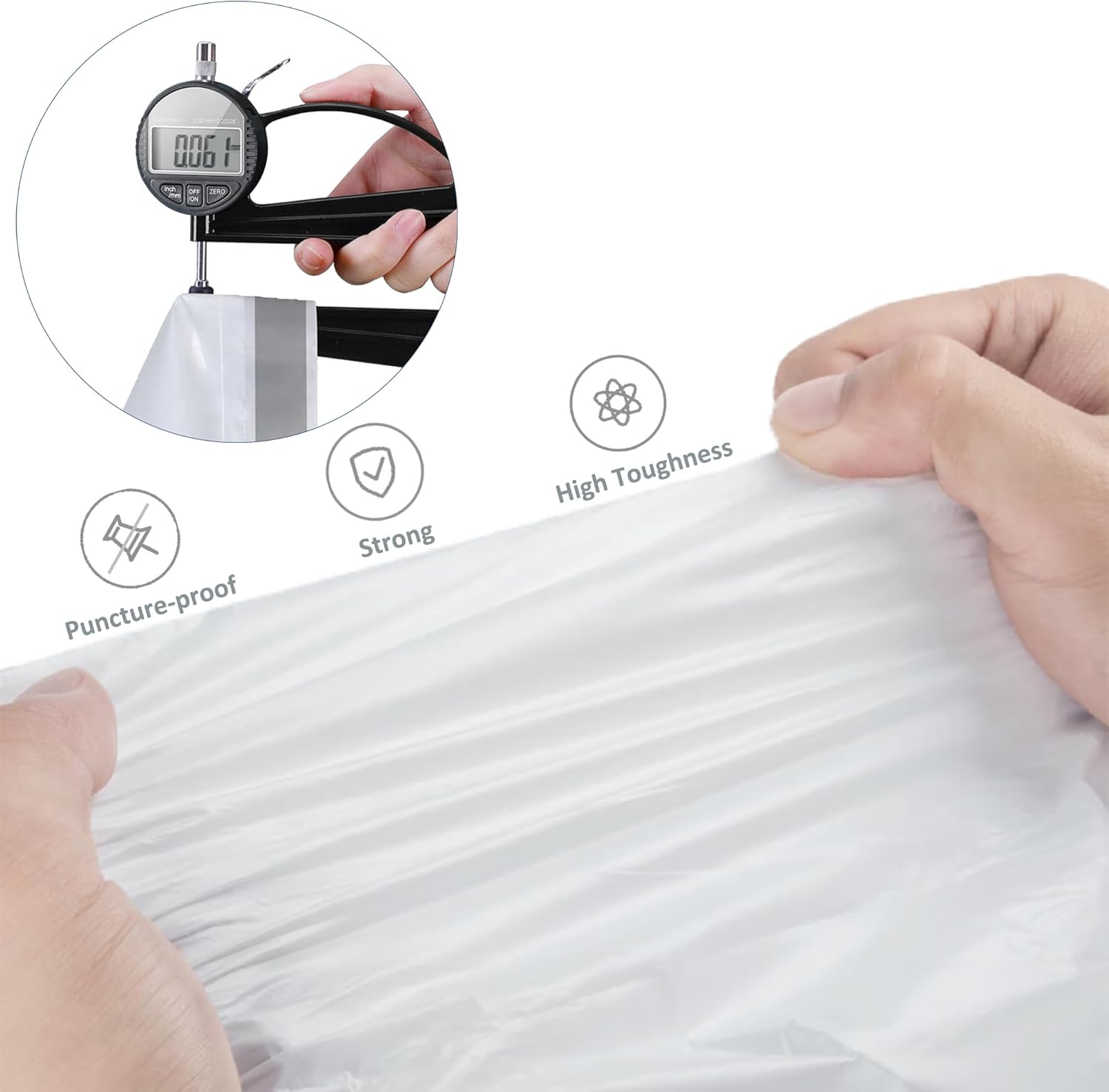 Code P Bolsas de basura resistentes con cordón reforzado para 13-16 galones  50-60 litros compatibles con código P (50 unidades)  Revestimientos de
