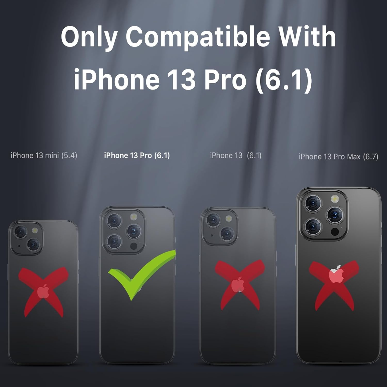 MYBAT PRO Maverick Series – Funda para iPhone 13 Pro con funda de clip para cinturón, con protector de pantalla, anticaídas, a prueba de golpes, con