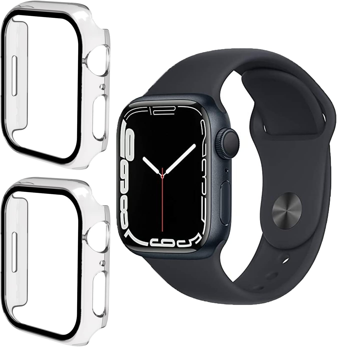 Protector de pantalla para Apple Watch Series 8 de 1.772 pulgadasSeries 7 de 1.772 pulgadas, carcasa rígida de policarbonato para accesorios Apple