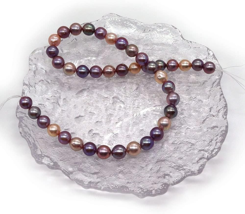 Tucus Perlas naturales de agua dulce Edison Cuentas para hacer joyas DIY Collar Pendientes Collar Pendientes Perlas Redondas Accesorios 9 0.394 in