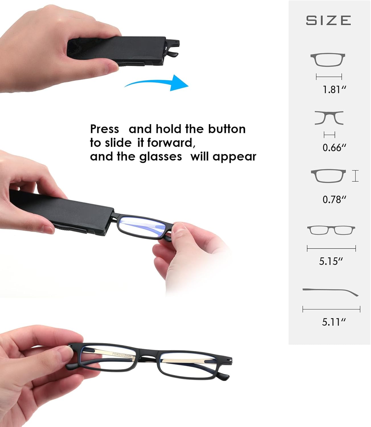 Lentes de lectura plegables ultraligeros para mujeres y hombres, TR90, bloqueo de luz azul, antifatiga ocular, plegables, compactos, portátiles,
