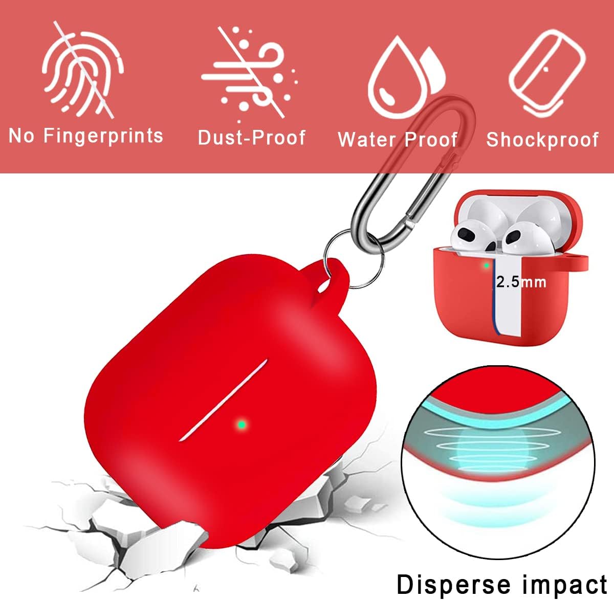 Juego de accesorios de funda 14 en 1 para AirPods 3 Generation, kit de silicona para AirPods 3 2021, funda protectora para AirPods Gen 3 3 funda de