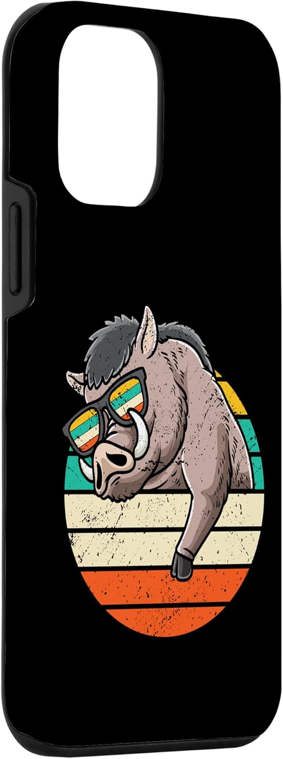iPhone 12 mini Retro Wild Boar With Sunglasses Pig Hunting Hunter Case