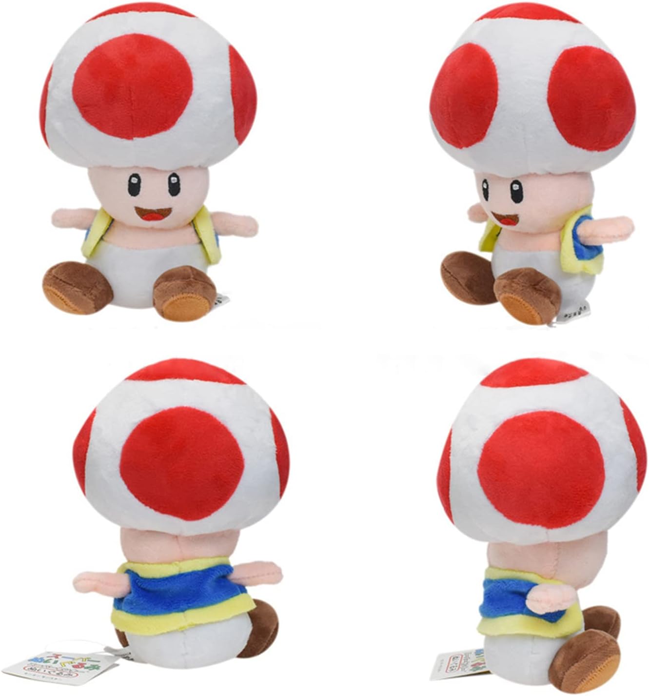 Mushroom Red Toad Plush Sitting Position, Cuddly Cartoon Game Stuffed Toy Doll 7″