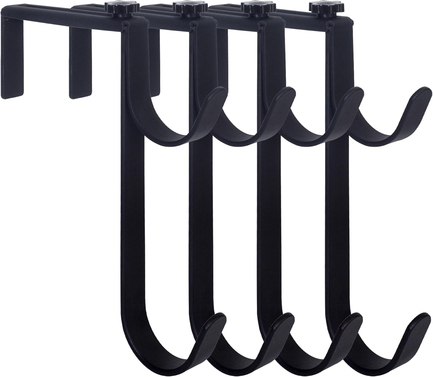 Ganchos de poste de piscina resistentes ajustables para postes de mangueras, desnatadores, ganchos negros para colgar accesorios de piscina,
