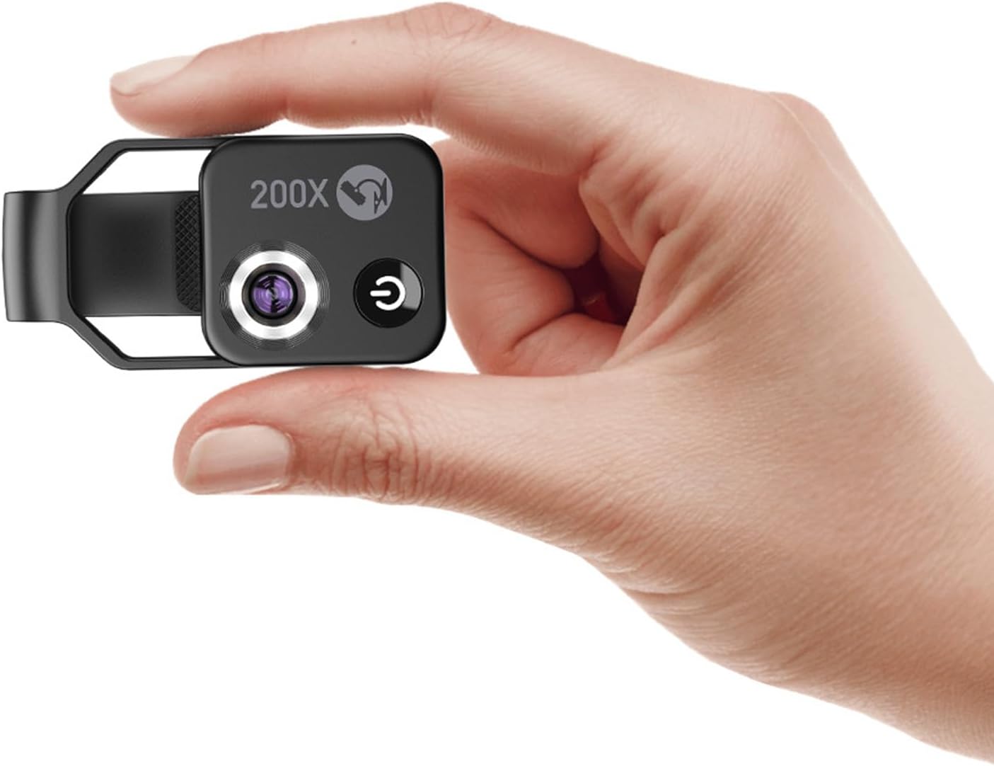 ANXPTIME Mini microscopio de bolsillo para teléfono 200X con luz LED CPL Microscopio digital Accesorios de cámara para la mayoría de teléfonos