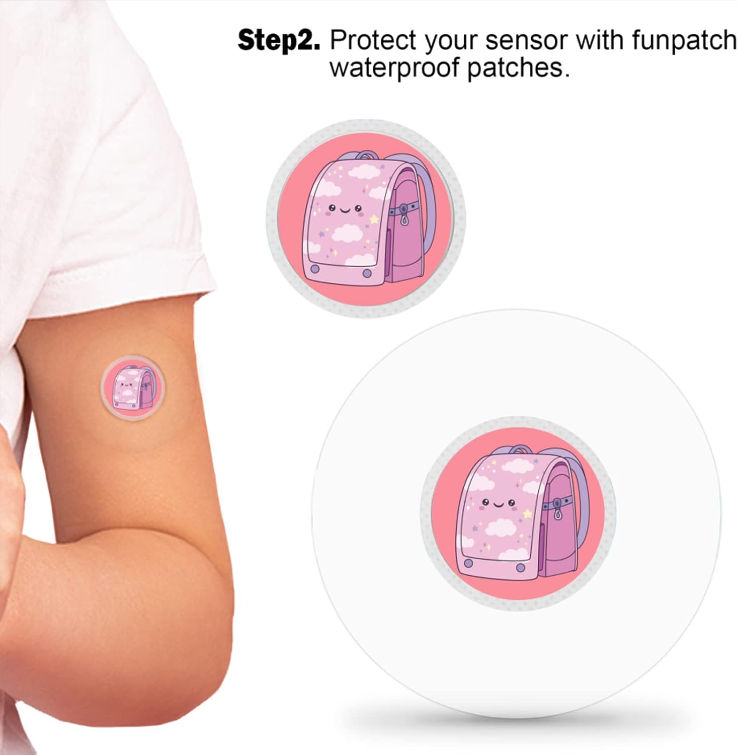 Freestyle Sensor Libre 2 fundas impermeables y libres 2 calcomanías de sensor para niñas, paquete de 40 unidades, sin látex e hipoalergénicos,
