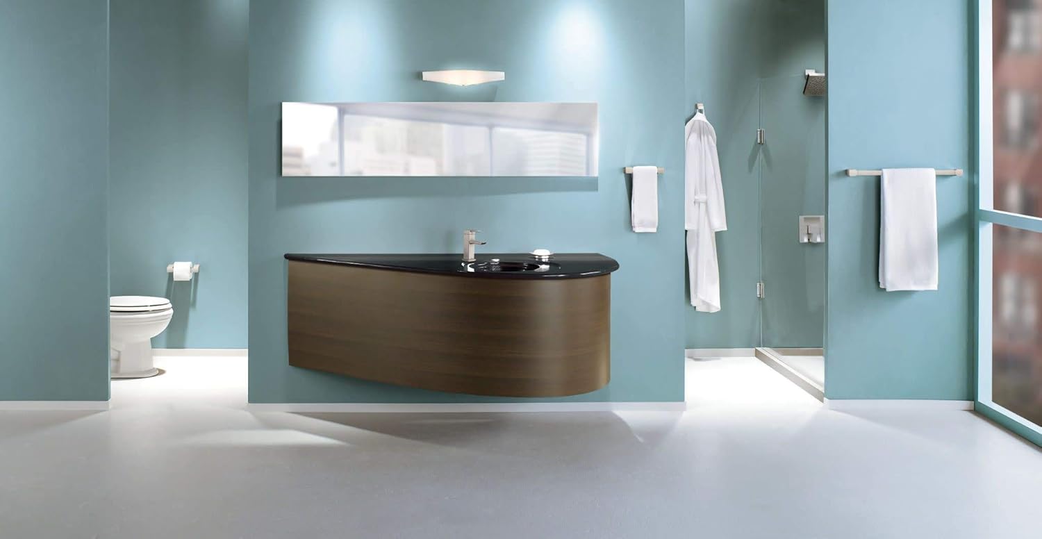 Moen YB8824BN – Toallero de baño moderno de 90 grados, 24 pulgadas, níquel cepillado