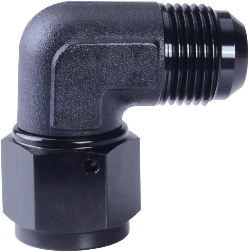 Adaptador de montaje Espeeder An para mampara, aluminio anodizado, machohembra, 90 grados, color negro, Negro