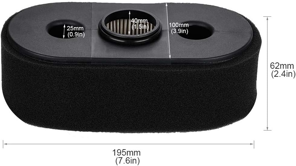 HIFROM 11013-7031 Filtro de aire con prefiltro de repuesto para Kawasaki 11013-7026 FH580V FH381V FH430V Limpiador de aire para cortacésped (paquete