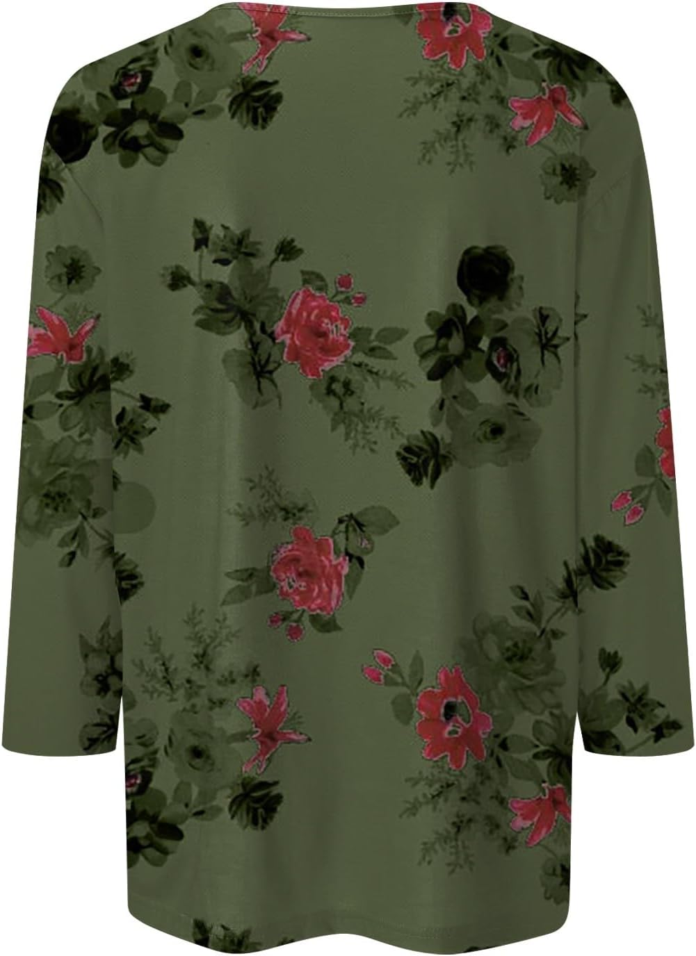 Camisetas básicas para mujer, camisas de manga 34 para mujer, lindas camisetas estampadas, blusas casuales de talla extragrande, camisetas básicas