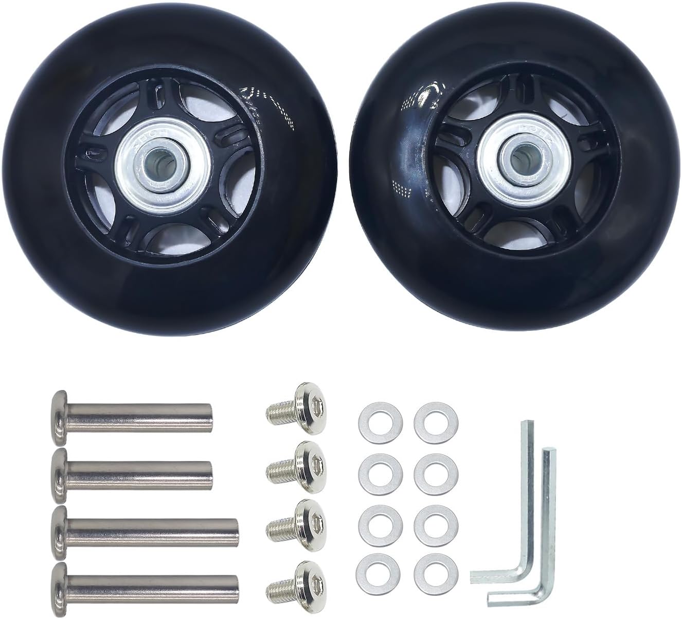 Mute – Juego de ruedas de repuesto para maleta de equipaje de 3.15 pulgadas de diámetro exterior resistente al desgaste (3.15 x 0.94 pulgadas)