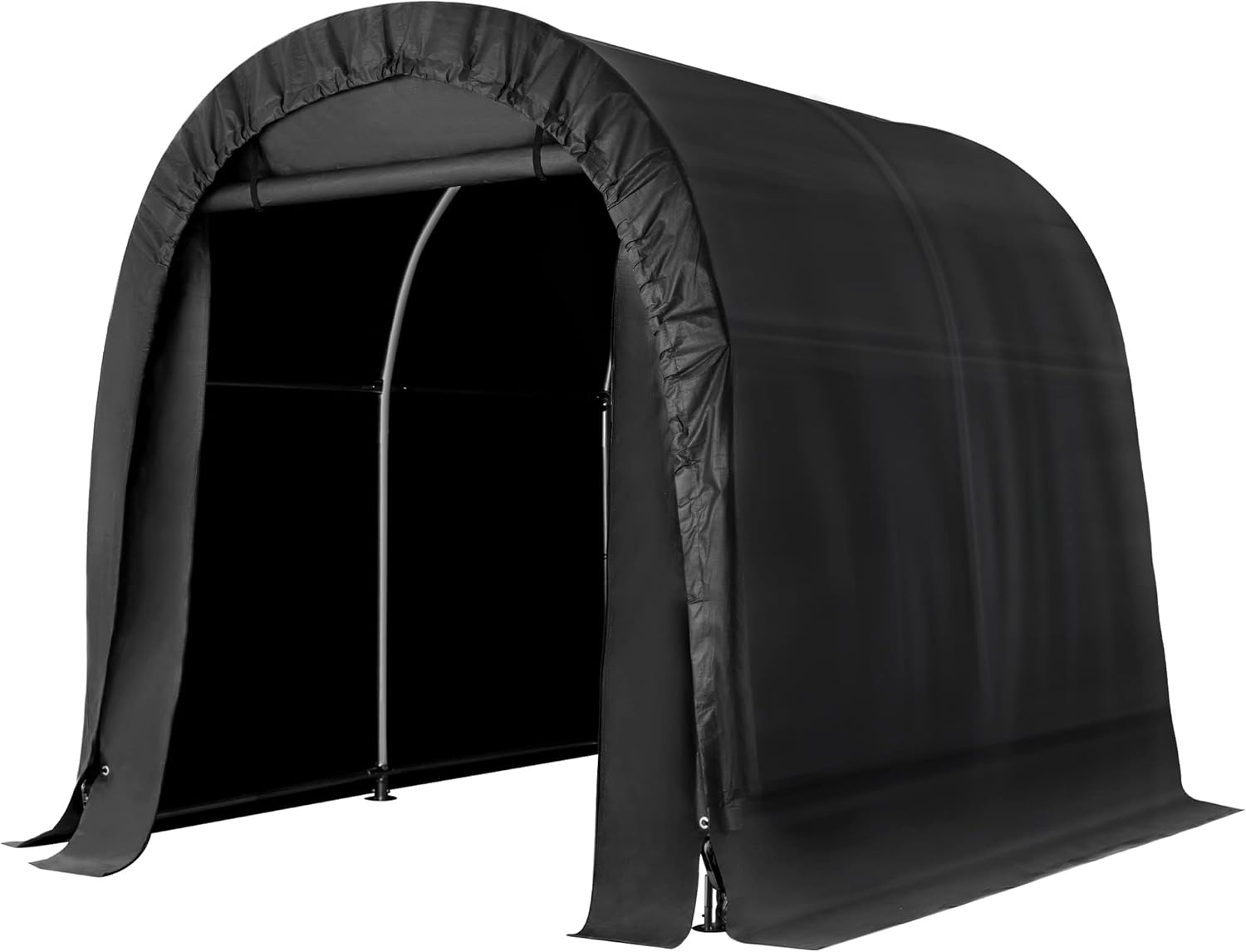 Cobertizo de almacenamiento portátil para exteriores, 6 x 8 pies, impermeable, resistente a los rayos UV, con puerta enrollable, tienda de campaña