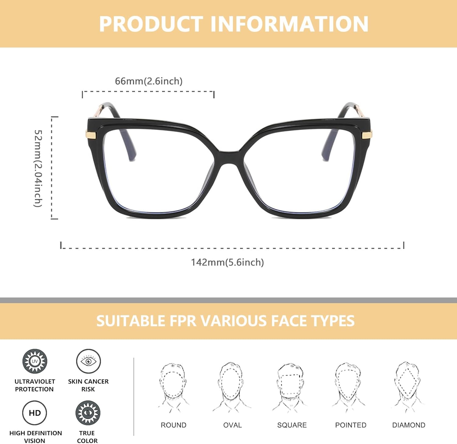 Lentes de ojo de gato con bloqueo de luz azul para mujer, de moda, antifatiga ocular, protección UV, lentes de computadora con marco TR90 de metal