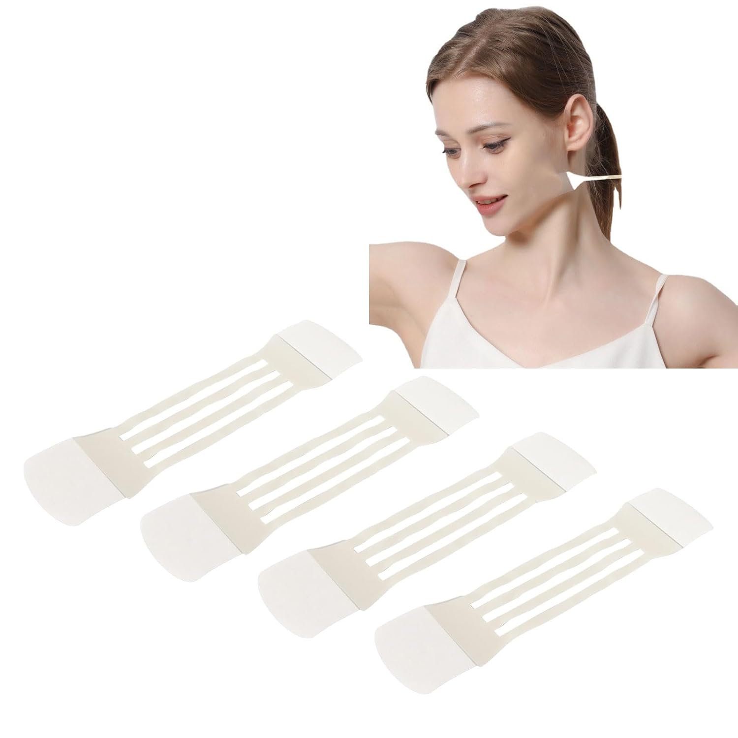 Adhesivos de levantamiento de cuello, 20 cintas de repuesto para mejorar la flacidez de la piel, cinta de elevación de cuello para ocultar la doble