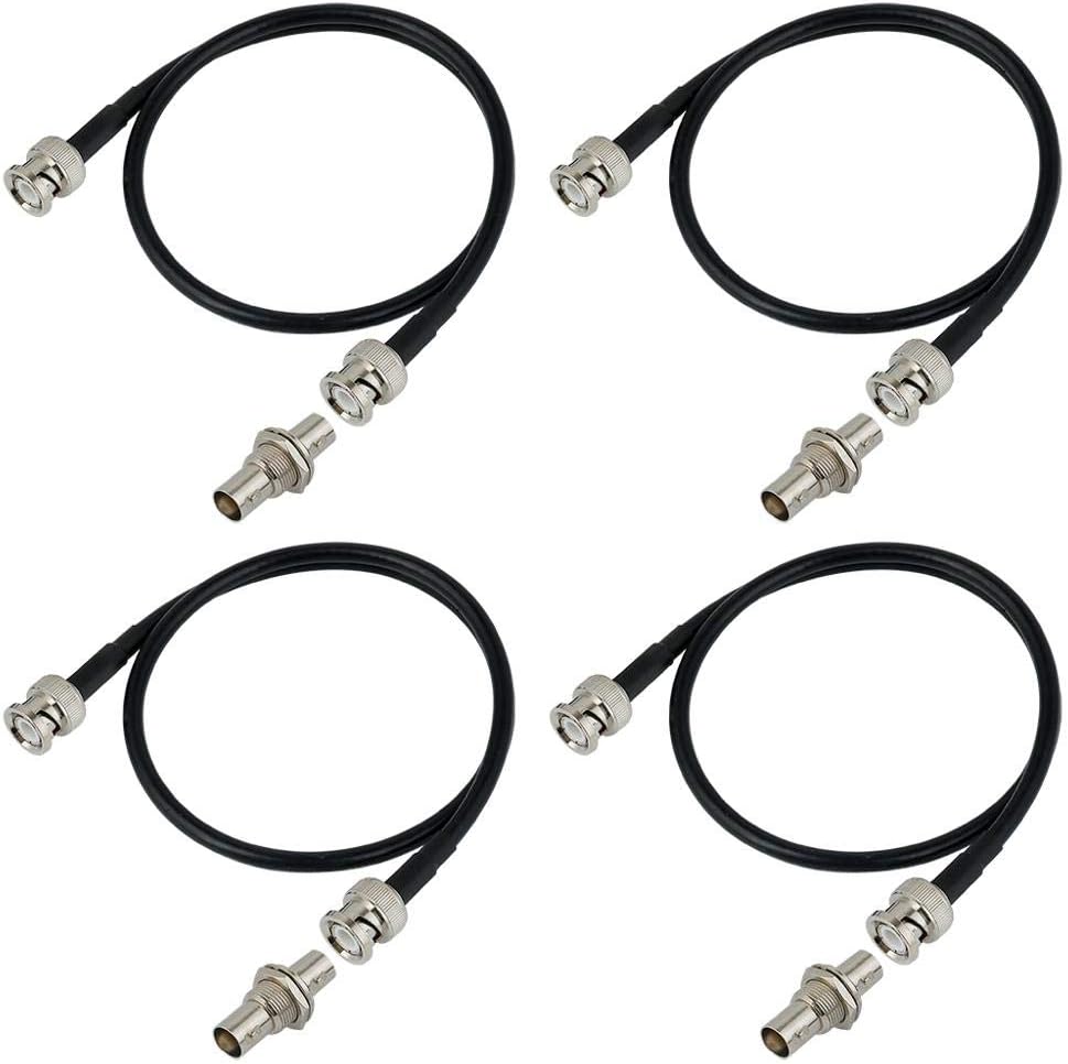 Cable de extensión de antena coaxial de micrófono inalámbrico RS Conector BNC (4 unidades)