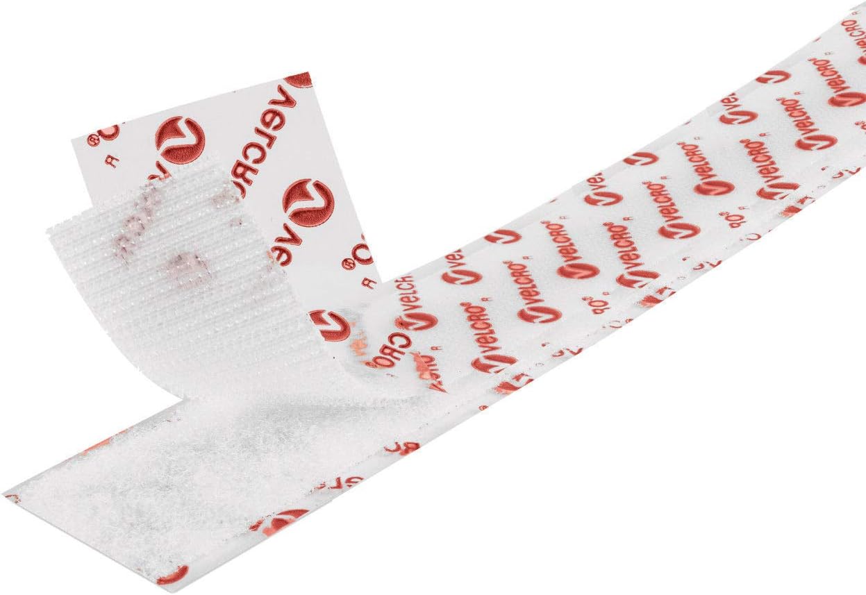 Velcro – Cinta autoadhesiva PS14 con cierre de velcro (blanco, 38 pulgadas – 5.5 yardas)