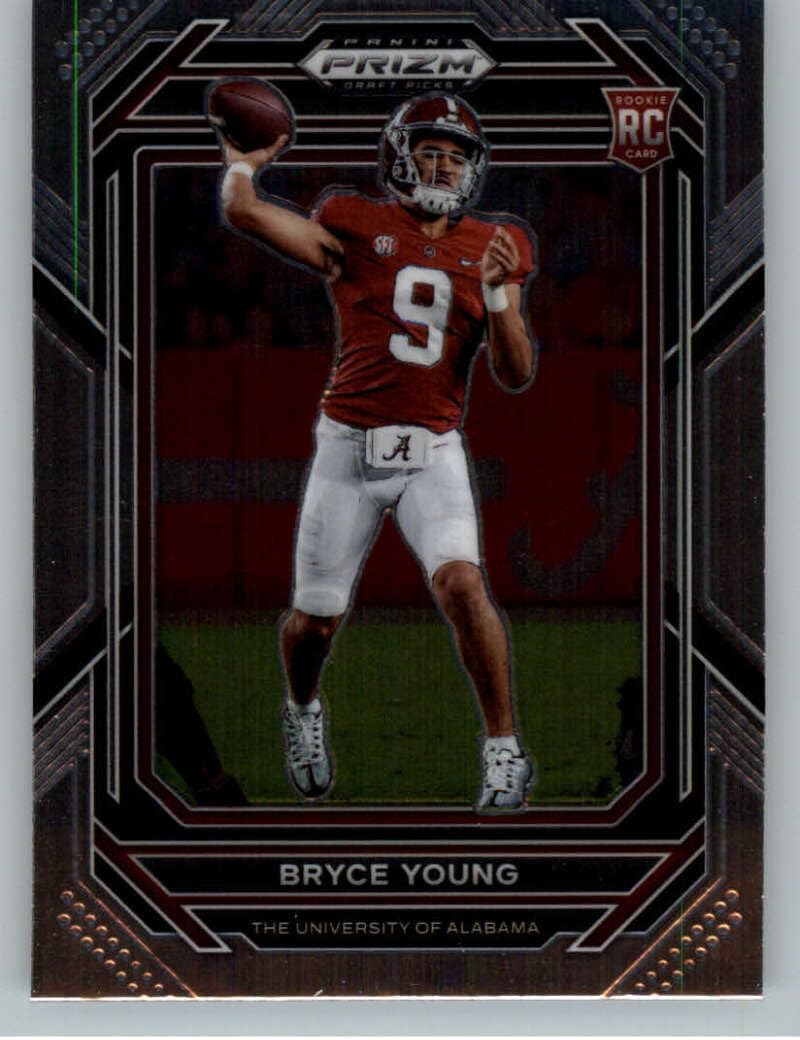 2023 Panini Prizm Draft Picks #101 Bryce Young Alabama Crimson Tide RC Rookie Card Official NCAA Football Card in Raw (NM or Better) Condition