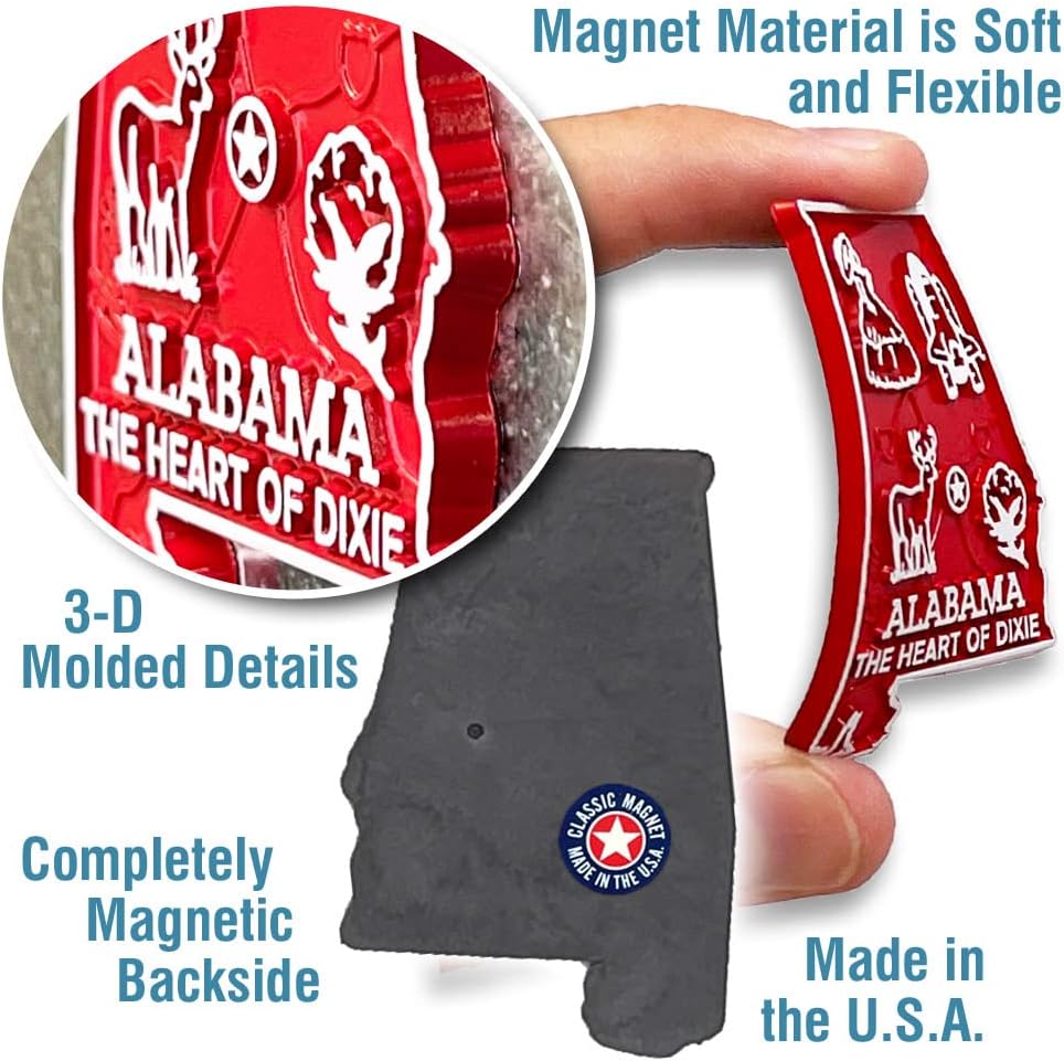 Imán con diseño de mapa de estado, Alabama