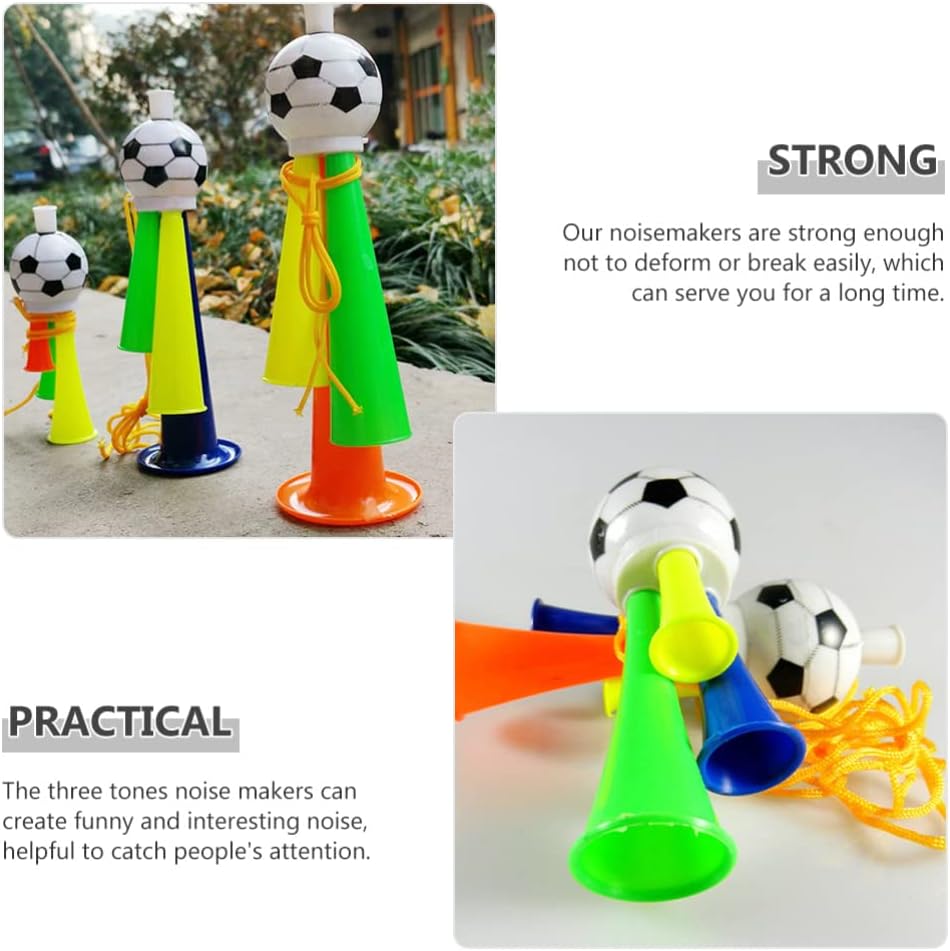 Ipetboom Juguetes de 20 piezas para fanáticos del fútbol, trompeta, bocina de aire, fabricante de ruido fuerte, fabricantes de ruido de fútbol,