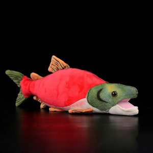 ZHONGXIN – Lindo juguete de peluche de salmón Sockeye de 15 pulgadas, animal de peluche para niños, regalo de colección de aguas profundas (Sockeye ZHONGXIN – Lindo juguete de peluche de salmón Sockeye de 15 pulgadas, animal de peluche para niños, regalo de colección de aguas profundas (Sockeye